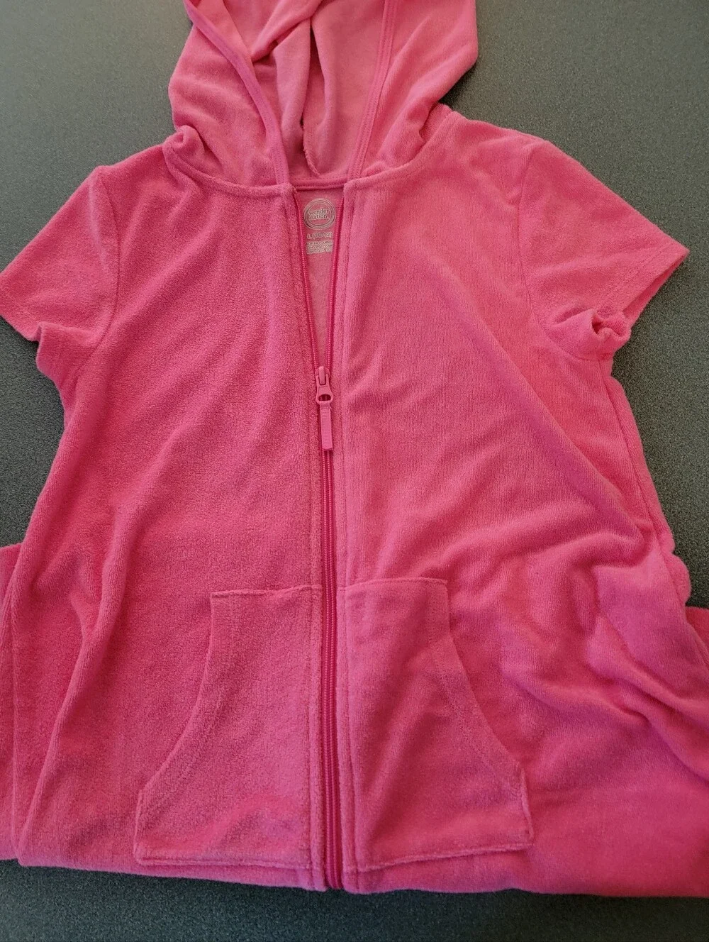 SO Tie Dye One Piece Swimsuit + Wonder Nation Pink Hooded Cover Up Size 10/12